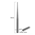 G23 titanium 30mm body piercing taper with 1.6mm thread for jewelry insertion - G23 Titanium-External Thread 1.6mm Thickness 2.0mm