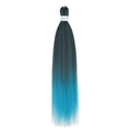 Mèches à tresser Easy Braids de 26 pouces avec dégradé de noir à bleu cyan - Ombré Noir vers Bleu (FR-18)