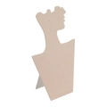 Beige velvet silhouette jewelry display stand for necklaces and earrings exhibition - Bead Velvet Beige