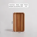 Rectangular acacia wood serving tray 20x12cm with natural grain and smooth edges - Spliced Acacia Wood Rectangular Tray 20*12*1.5cm