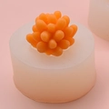 Translucent cactus shaped silicone mold with finished orange succulent craft result - Cactus Ball Shape(1)