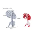 African woman silhouette resin mold with floral pattern and dimensions displayed - NO.3 African Woman Silhouette-Small