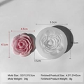 White silicone rose flower mold for DIY candles and soaps with pink floral sample - Rose Style (J-1059)