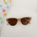 Occhiali da sole cat-eye per bambini marrone traslucido con protezione UV400 - Tè alla Gelatina