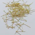 Golden eye pins for jewelry making DIY craft supplies in bulk loose pack - 20mm / KC Gold - Eye Pin