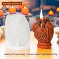 Silikonform mechanisches Herz mit Steampunk-Zahnrädern für DIY Halloween Kerzen - Mechanisches Herz A