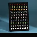 Large black velvet jewelry display board with 100 slots for rings and earrings - 100 Slots (Large) / Black