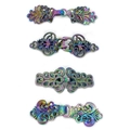 Set of 4 Vintage Colorful Metal Cardigan Clips and Cloak Clasps for Women Shawl Decoration - Colorful