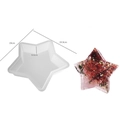 Star shaped silicone resin mold for DIY bookends with internal floral and star decorations - Star