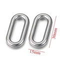 Connettore ovale in acciaio inossidabile argento per gioielli DIY, 30mm x 15mm - 30mm*15mm / Acciaio Stile 3