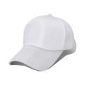 White breathable mesh baseball cap for summer outdoor sun protection and fishing - White