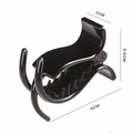 Detail shot of black claw clip showing specific dimensions 5cm length and 3.6cm height - Black (S144-2)