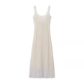 Elegant white mesh sleeveless maxi dress for women featuring a sexy bodycon party silhouette - S / White