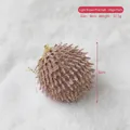8cm light brown glittered pinecone Christmas ball ornament with golden hanging string - Light Brown Pinecone 8CM