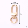 Golden spring ring and swivel clasp with dimensions 4cm length and 1.5cm width - 40mm Round Tail Gate Buckle / Gold