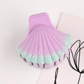 Pinza para el pelo de concha con degradado mate en violeta y verde menta suave - Degradado Púrpura y Verde