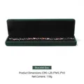 Boîte à bijoux en velours vert foncé avec bracelet en pierres de cœur colorées - Boîte à bracelet / Vert Foncé