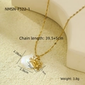 Detail of gold crab pendant with shell inlay showing dimensions 2.28cm x 2.36cm - Gold Crab Shell Pendant Necklace