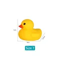 Classic yellow rubber duck bath toy No. 7 size 5x6x5.5cm for baby water play - No. 7 Yellow
