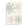 Weihnachtspapier mit grünen Schneeflockenmustern und englischer festlicher Typografie - Schneeflocke Typ D / 35*50cm (10 Blatt)