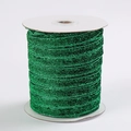 Sparkling 1cm emerald green glitter velvet ribbon roll for gift wrapping and DIY crafts - Christmas Green 06