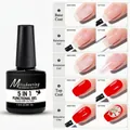 5-in-1 functional nail gel showing base, reinforcement, extension, top coat and glue effects - 5-in-1 Functional Gel / Clear
