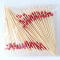 Spiedini in bambù per frutta con perla rossa confezione da 100 pezzi da 12cm - 12cm 100 pz/confezione / Piccole perline rotonde rosse