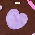 Purple macaron heart shaped self-sealing plastic jewelry bag measuring 10x10 cm - 10*10CM / Purple