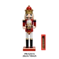 Casse-noisette traditionnel de 26cm en bois Roi batteur rouge et or S2515 déco - S2515 Corps Rouge Pieds Blancs Soldat Tambour / 25cm