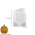 Translucent 3D pumpkin silicone mold with precise dimensions for DIY candle making - Tall 3D Pumpkin