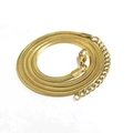 Collana a catena a serpente minimalista in acciaio inossidabile dorato con chiusura a moschettone - 1.8mm Larghezza * 40cm+5cm / Oro