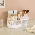 Weißer minimalistischer Kosmetik-Organizer mit Schubladen für Schminktisch und Make-up - Klein / Elfenbein
