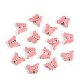 Macro detail of pink butterfly evil eye enamel charms with golden metal edges - Butterfly / Pink