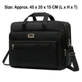 Black 20-inch waterproof oxford business briefcase with 45x35x15cm size dimensions - 20-inch Extra Large 1 (45cm)
