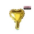 5 inch heart shaped gold aluminum foil balloon with metallic mirror finish for party deco - 5-inch Heart Gold