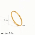 Detailed specs of gold crystal ring showing 19.5mm diameter and 0.5g weight info - US 6 / Single Stone Minimalist Style (TR4366)