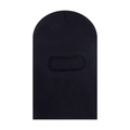 Close-up of black knitted balaclava ski mask with single-hole design and warm rib texture - One Size / Black