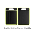 Small 31x21cm double-sided thawing cutting board with green silicone non-slip edges - Small / Black Green