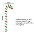 Inflatable 90cm Christmas candy cane decoration in red, white and green stripes - Candy Cane / Red and Green