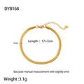 Detailed 3mm wide gold flat snake chain necklace with 17+3cm length and lobster clasp detail - 3mm Wide Flat Snake Chain (DYB-168-3mm)