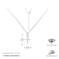 Dettaglio della croce in argento S925 con misure e marchio di certificazione 925 - Argento 925 / Argento