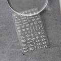 3D ultra-thin nail stickers with white heart patterns and romantic text S-076F - White Heart & Love Quotes (S-076F)