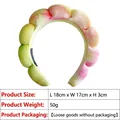 Padded bubble headband in gradient pastel colors for skincare and makeup routines - 25# Pink-Green Gradient Style