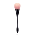 Pinceau de maquillage élégant avec poils dégradés roses et manche noir ergonomique - Noir