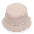 Chapeau bob en velours côtelé beige pour hommes et femmes avec texture de qualité - Beige