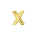 Classic 18k gold plated letter X pendant charm with smooth polished finish for DIY necklace - Letter X