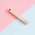 Colgante de barra vertical 3D en oro rosa con superficie de espejo pulida - Barra de 6*45mm / Oro rosa