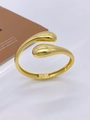 Bracciale rigido a goccia d'oro minimalista con finitura a specchio lucida - Cuff Bracelet / Oro