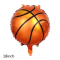 18-inch basketball-shaped orange foil balloon for sports-themed party decorations - 18 Inch Realistic Basketball