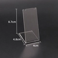 Transparent acrylic L-shaped necklace display stand with dimensions of 8.7x4x4.8cm - Medium / Clear